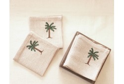 PACK DE 6 SERVIETTES A THE PALMIER PACK DE 6 SERVIETTES A THE PALMIER