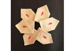 PACK DE 6 SERVIETTES A THE HWITET pour MIDA PACK DE 6 SERVIETTES A THE HWITET pour MIDA